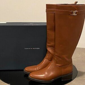 Tommy Hilfiger Women's Iviann High Shaft Riding Boots Medium Natural
